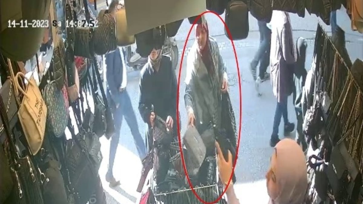 Sakarya’da çanta hırsızı yaşlı kadının rahat tavırları kameraya yansıdı