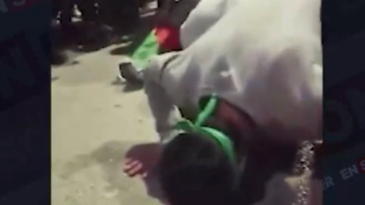 Serbest bırakılan Filistinliler sevinç anlarında şükür secdesi yaptı