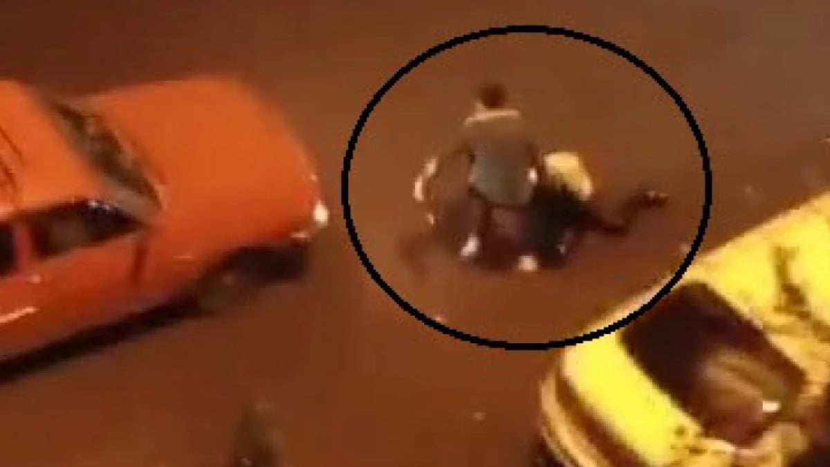 Sivas’ta kadına şiddet! Sokakta kız arkadaşını saçından sürükleyip döven şüpheli yakalandı