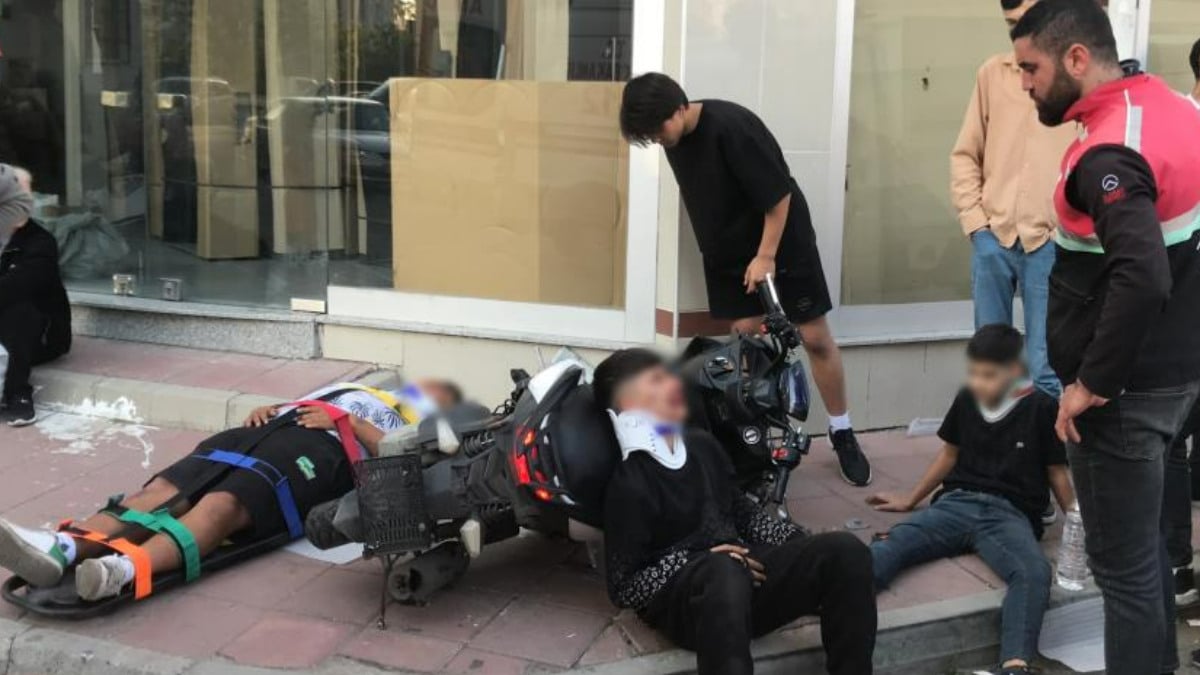 Tekirdağ’da motosikletlerin çarpıştığı kazada 3 çocuk yaralandı