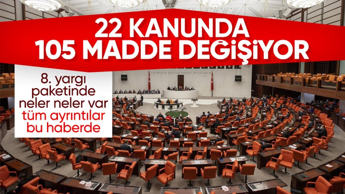 8. yargı paketinden detaylar! 105 madde değişiyor: Adli para cezaları, denetimli serbestlik…