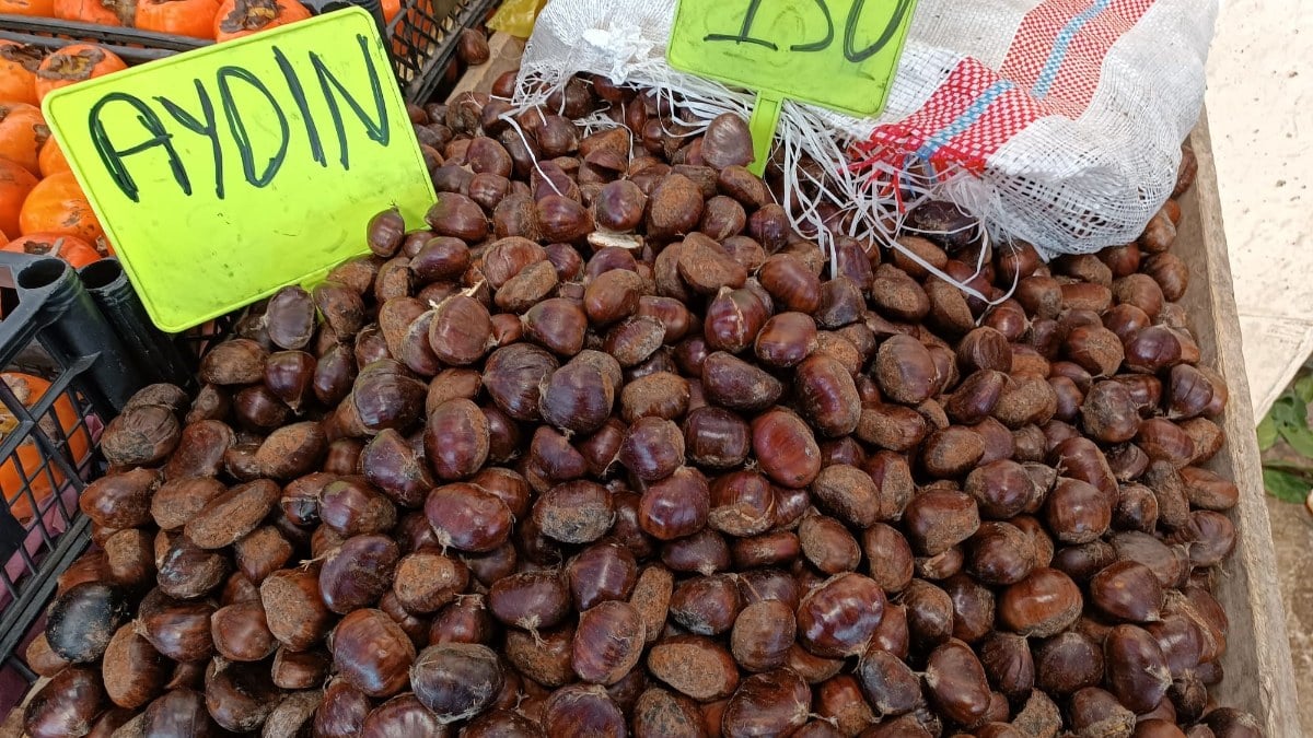 Afyonkarahisar’da kestane tezgahlarda yerini aldı! Kilogramı 200 liradan satılıyor