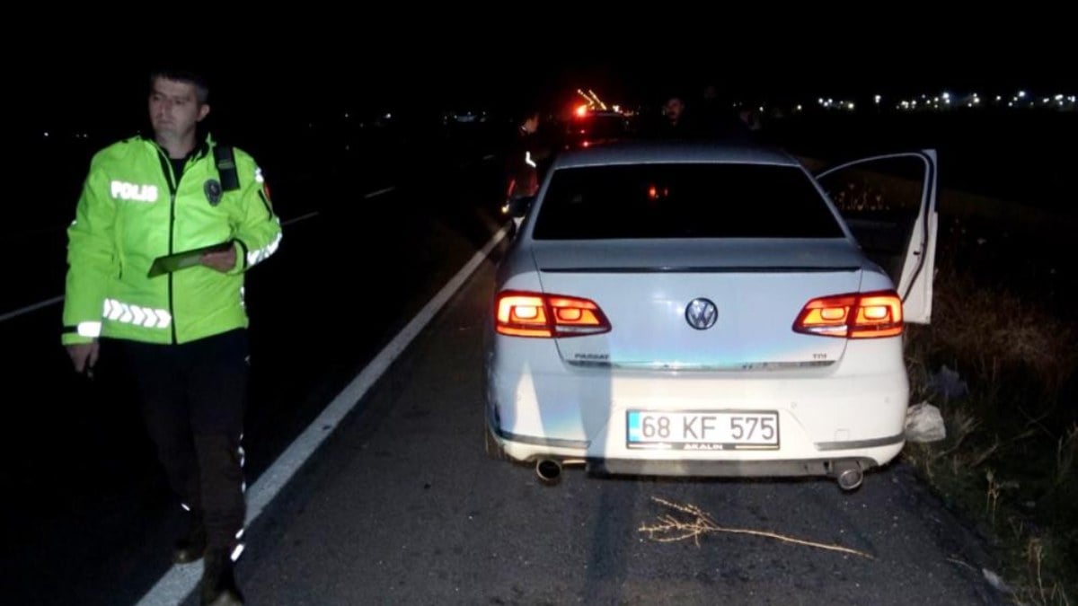 Aksaray’da polis memuruna çarpan otomobildeki 5 kişi yakalandı