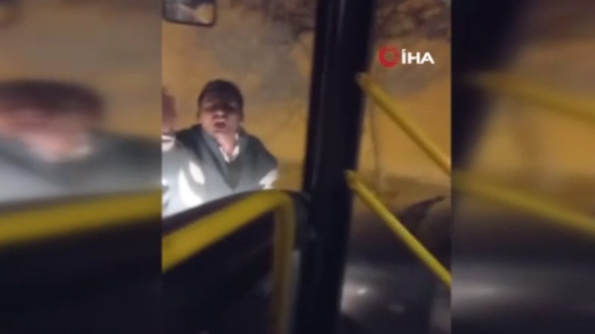 Ankara’da önünü kestikleri otobüsün şoförünü tehdit ettiler