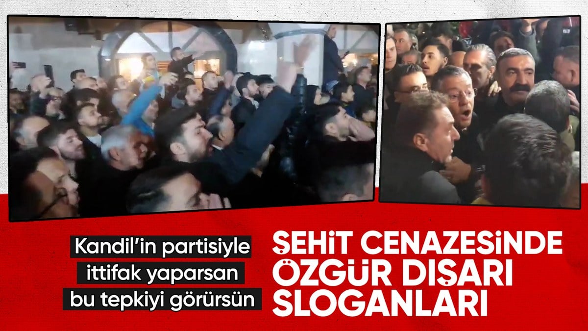 CHP lideri Özgür Özel’e şehit cenazesinde tepki! ‘Özgür dışarı’