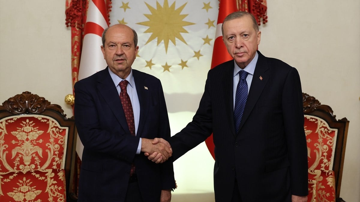 Cumhurbaşkanı Erdoğan, KKTC Cumhurbaşkanı Tatar’ı kabul etti