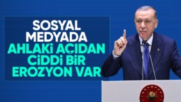 Cumhurbaşkanı Erdoğan’dan sosyal medya açıklaması! ‘Ahlaki açıdan ciddi bir erozyon var’