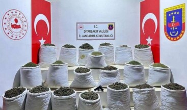 Diyarbakır’da 914 kilogram esrar ve 7 bin 350 kök Hint keneviri ele geçirildi