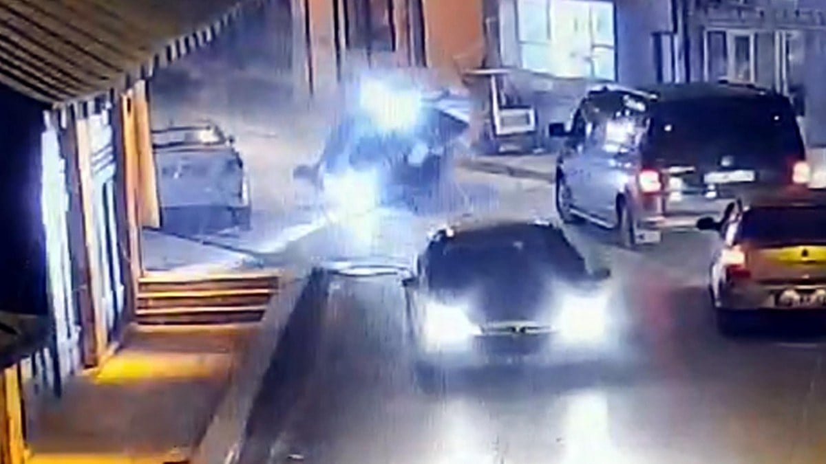 Edirne’de otomobilin takla attığı anlar kameraya yansıdı