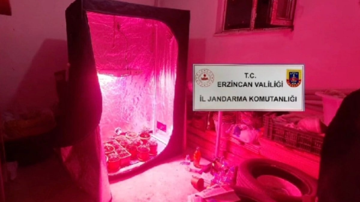 Erzincan’da uyuşturucu yetiştirmek için evine iklimlendirme sistemi kurdu