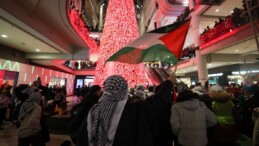 Filistin destekçileri, Noel alışverişini aksattı