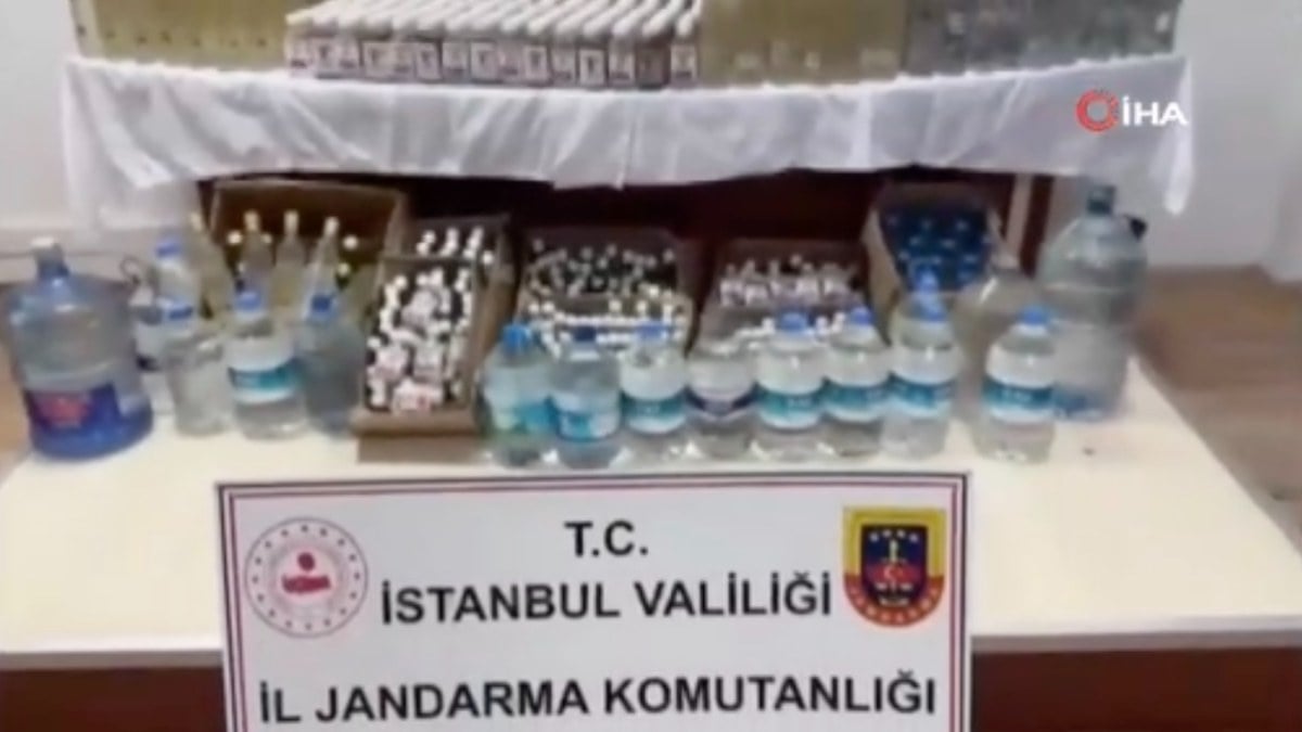 İstanbul’da 3.5 ton sahte alkol ele geçirildi
