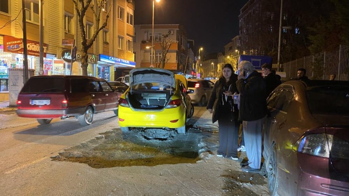 İstanbul’da İSKİ’nin yol çalışması kaza getirdi!