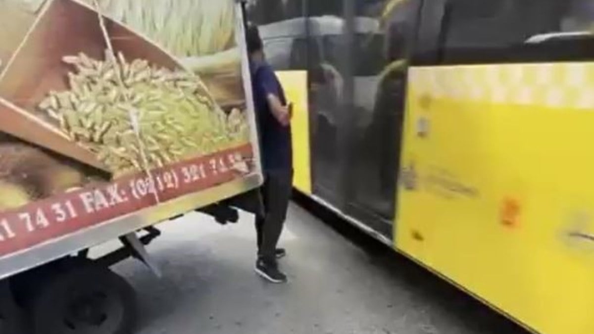 İstanbul’da otobüsün altında kalmaktan son anda kurtulan adamın o anları