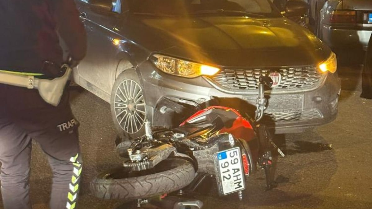 Tekirdağ’da korkunç anlar! Motosikletle kafa kafaya çarpıştı..