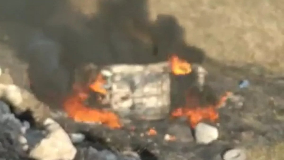 Tokat’ta otomobil uçuruma yuvarlanıp alev aldı: 4 yaralı