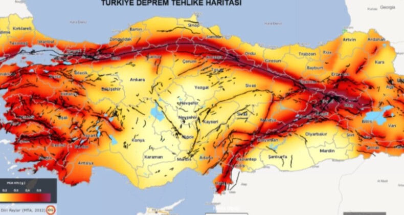 Türkiye’nin deprem risk haritası: Tehlike altındaki bölgeler