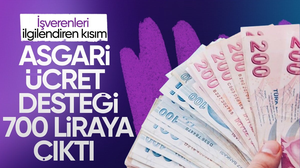 Yeni asgari ücret belli oldu! İşverene verilecek ücret desteği 700 TL’ye çıkarıldı