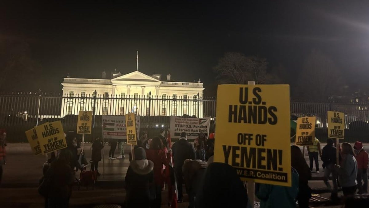 ABD’de Beyaz Saray önünde Yemen protestosu