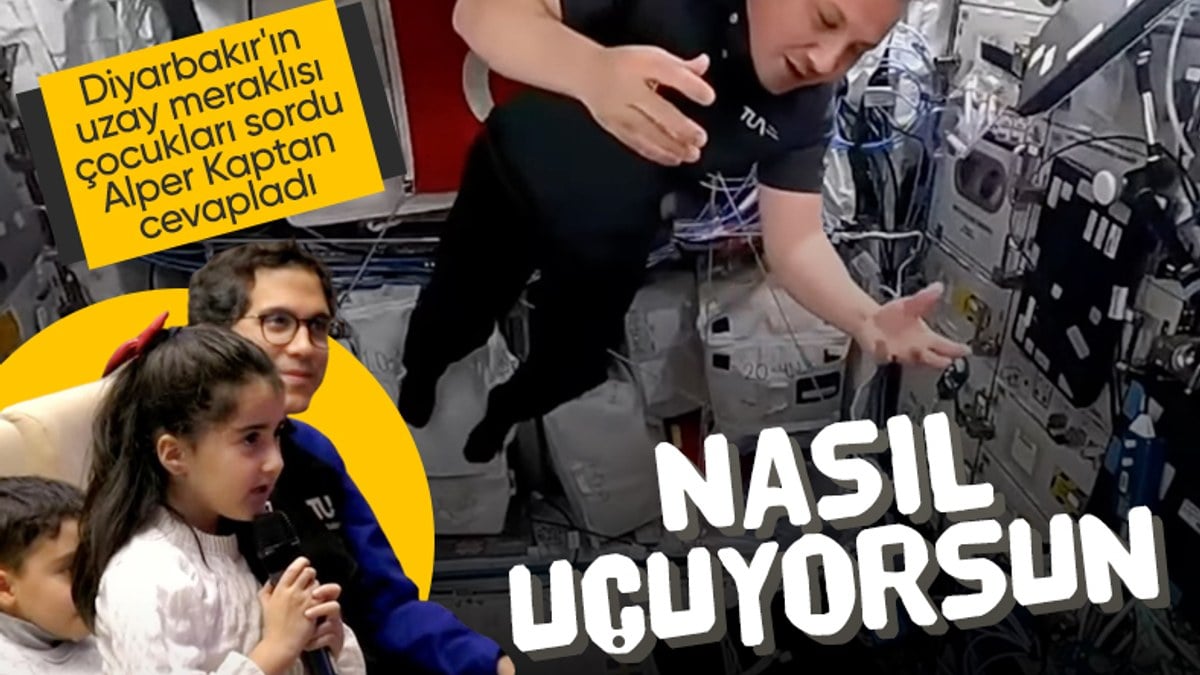 Alper Gezeravcı, Diyarbakırlı çocukların sorularını yanıtladı: ‘Uzayda nasıl uçuyorsun’