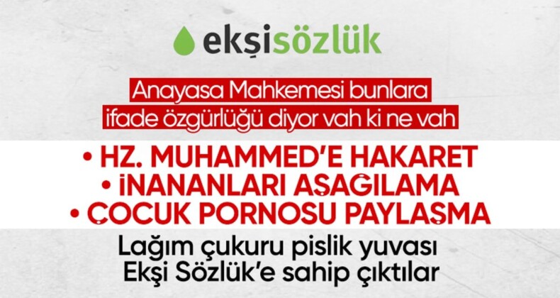 Anayasa Mahkemesi’nden Ekşi Sözlük kararı! İfade özgürlüğü ihlali dediler