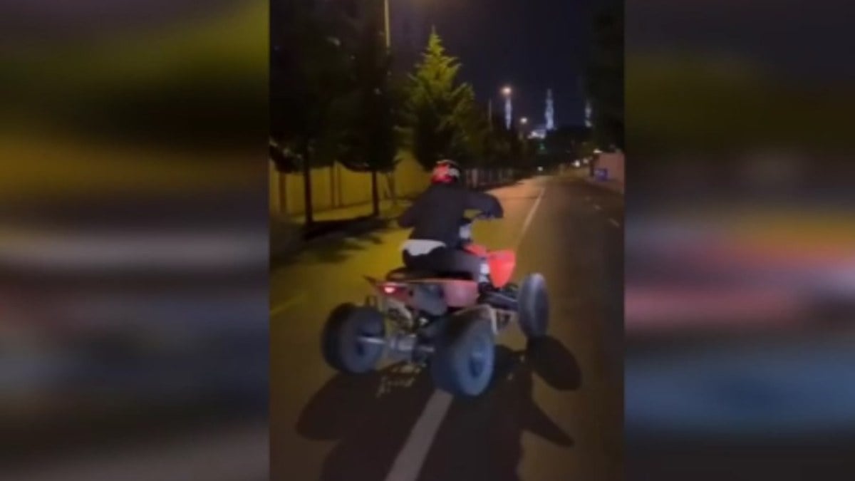 Ataşehir’de motosikletiyle drift atan sürücüye 22 bin lira ceza