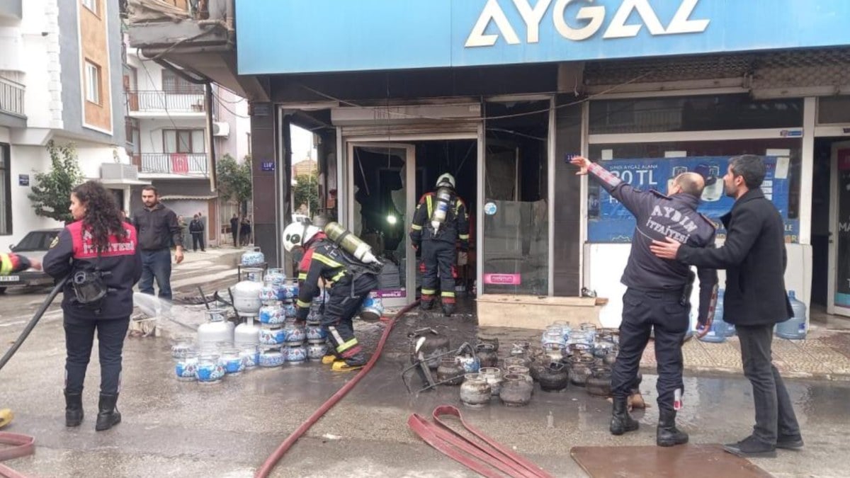 Aydın’da korkutan patlama: Tüpçü dükkanı alev alev yandı