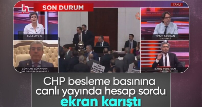 CHP Grup Başkanvekili Gökhan Günaydın, Halk TV yorumcularıyla tartıştı