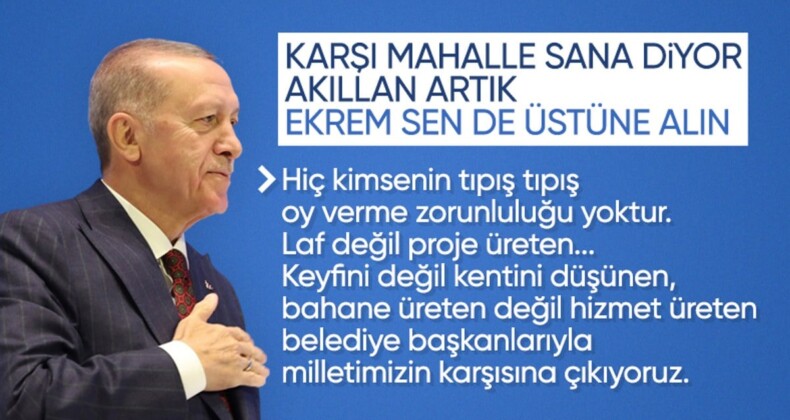 Cumhurbaşkanı Erdoğan: Hiç kimsenin tıpış tıpış oy verme zorunluluğu yok