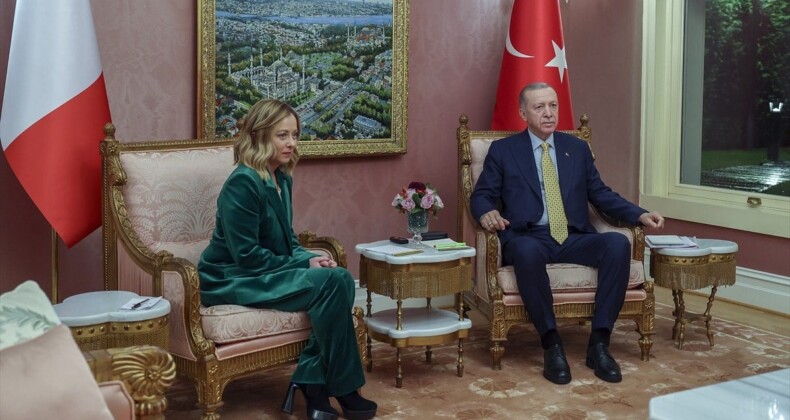 Cumhurbaşkanı Erdoğan, İtalya Başbakanı Meloni’yi kabul etti