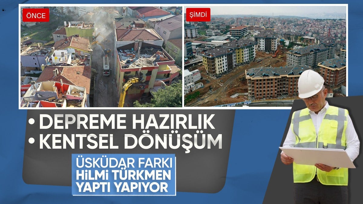 Hilmi Türkmen’den kentsel dönüşüm paylaşımı: Anlaştık, yıktık, yapıyoruz