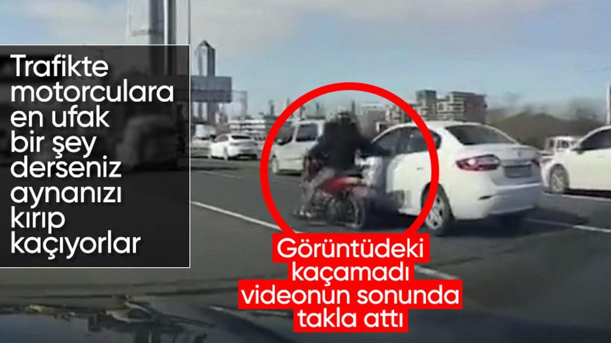 İstanbul’da akıllara durgunluk veren anlar: Önce aracın camını kırdı…