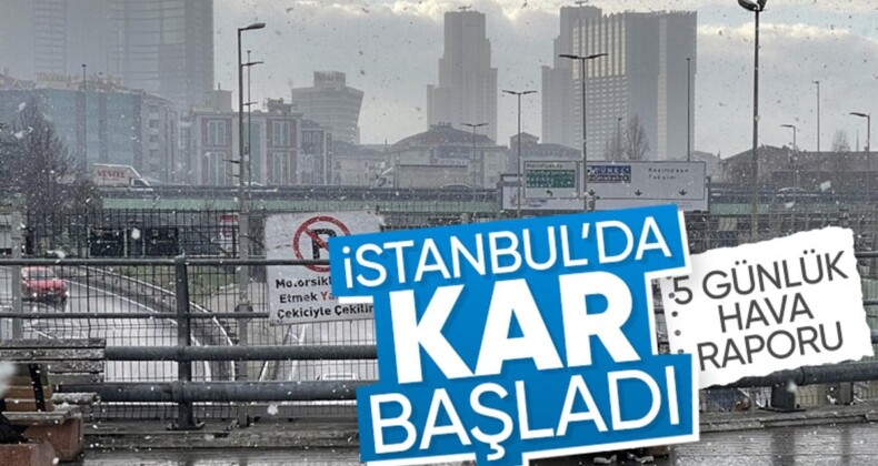 İstanbul’da beklenen kar geldi! Lapa lapa yağdı…