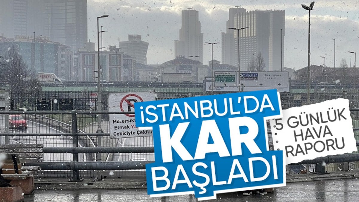 İstanbul’da beklenen kar geldi! Lapa lapa yağdı…