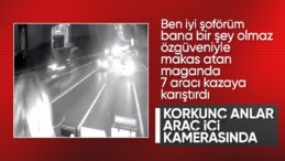 İstanbul’da makas atarak ilerledi! 7 araç kazaya karıştı