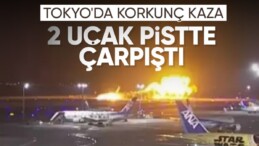 Japonya’da uçak kazası: Pistte alev topuna döndü