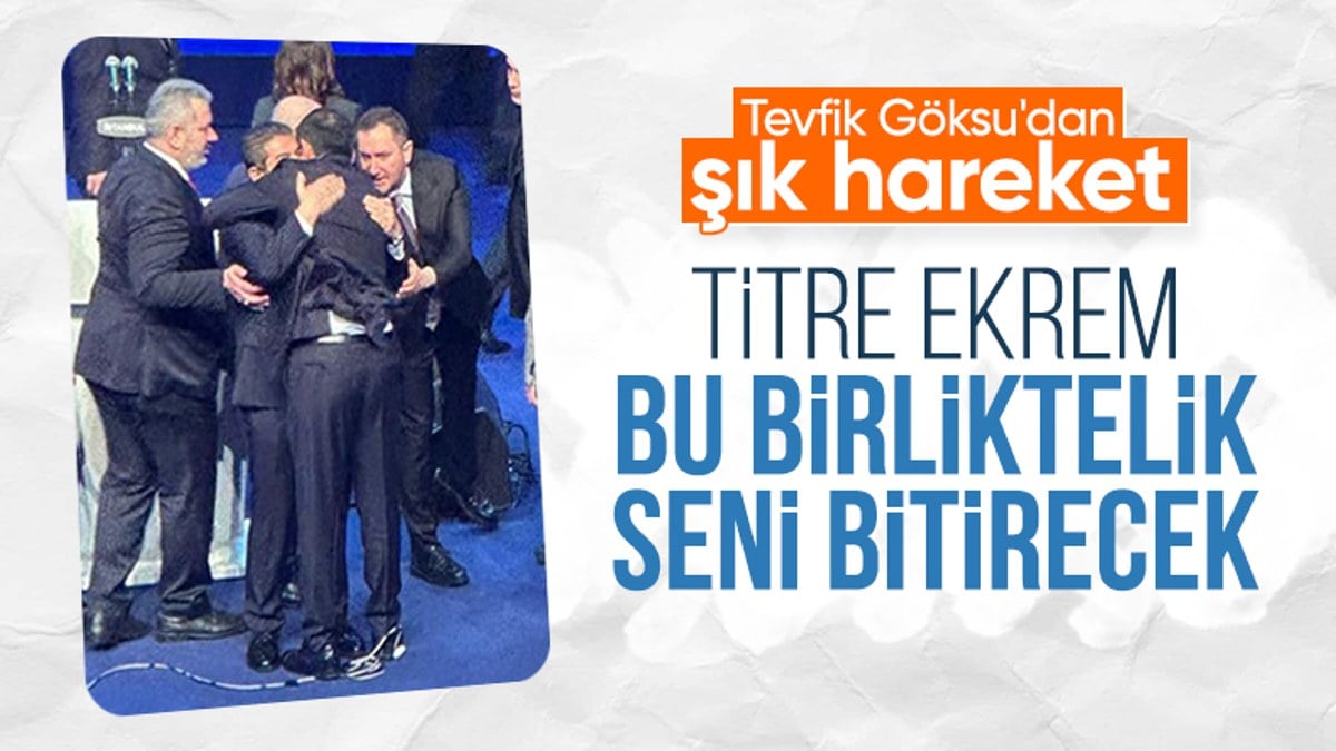 Mehmet Tevfik Göksu’nun Murat Kurum’u tebrik ettiği an