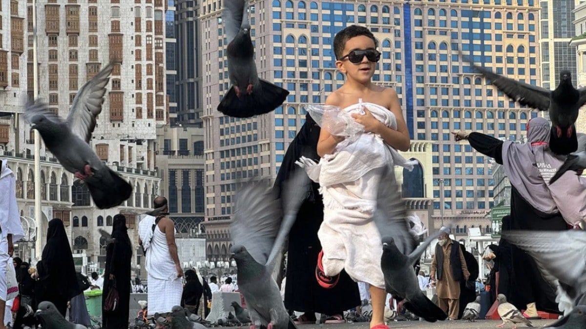 Mekke’de çocukların umresinden kareler