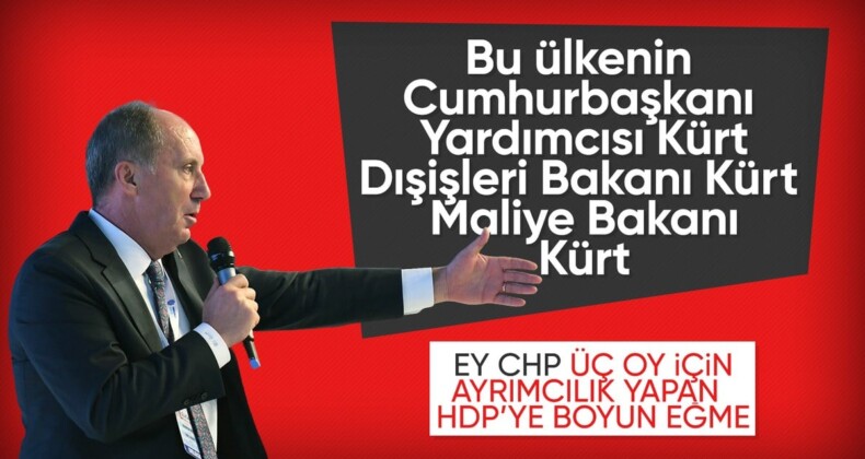 Muharrem İnce’den CHP’ye tepki: Kürt niye küçük eşit olsun