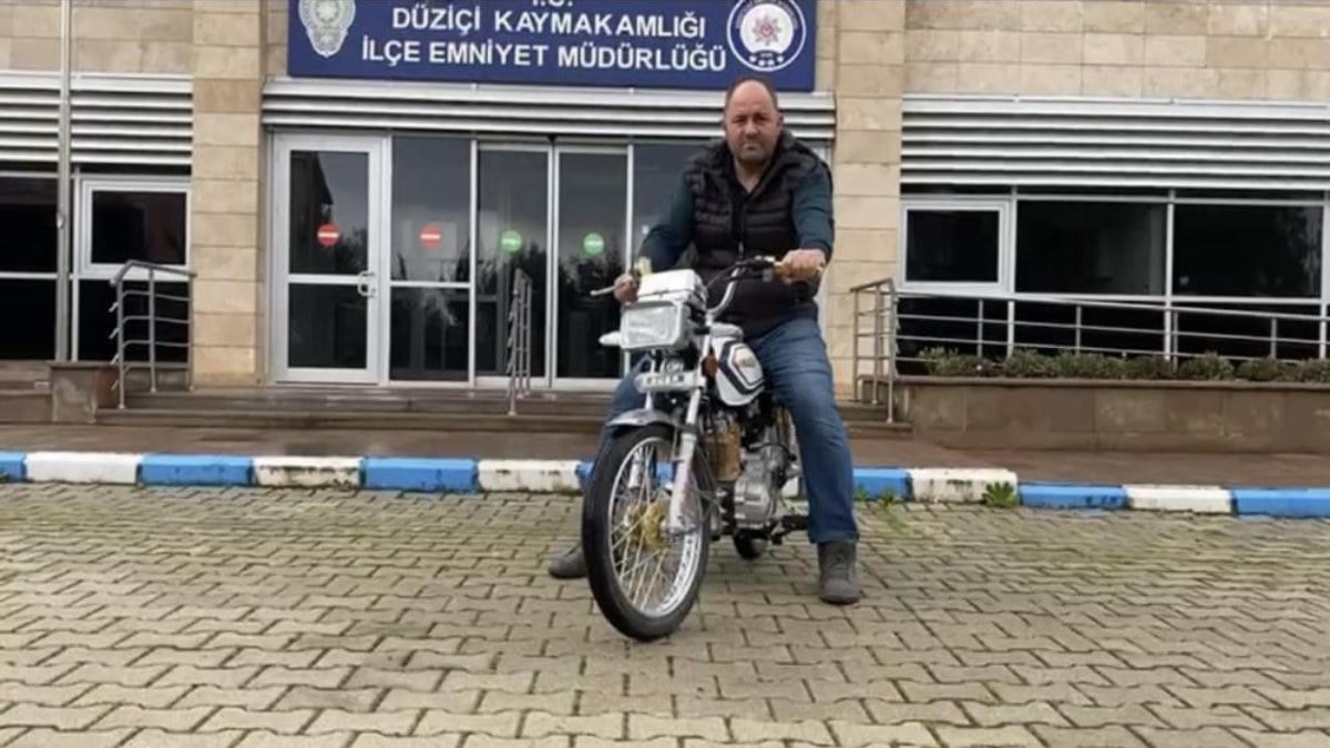 Osmaniye’de motosikletinin çalındığını polisten öğrendi, şikayete giderken iyi haberi aldı