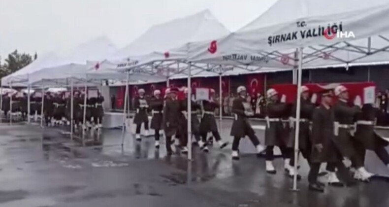 Pençe-Kilit şehitleri Şırnak’taki törenle memleketlerine uğurlandı