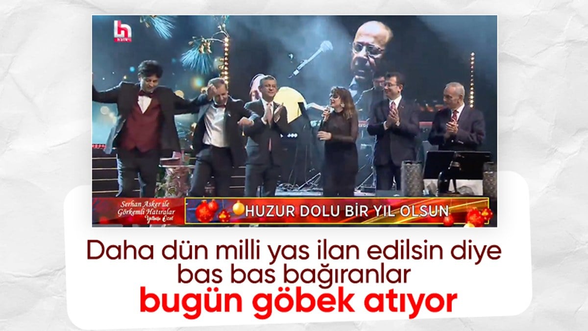 Şehitler için milli yas isteyen Özgür Özel ve Ekrem İmamoğlu’nun yılbaşı kutlaması