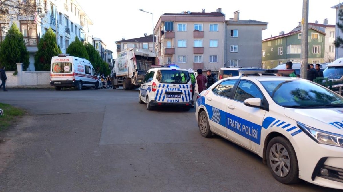 Tekirdağ’da çöp kamyonun altında kalan yaya öldü