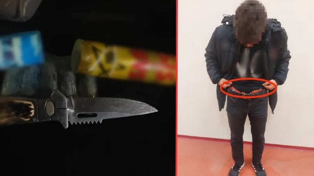 Trabzon’da bıçak ve yanıcı madde ile stada girmeye çalışan 2 taraftar yakalandı