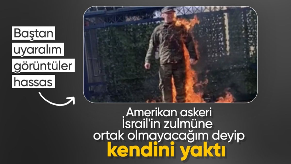 ABD’de Filistin’e destek için sert protesto: ABD askeri kendini yaktı!