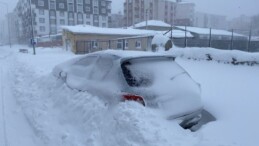 Ardahan’da 96 santimetre kar: Araçlar kara gömüldü