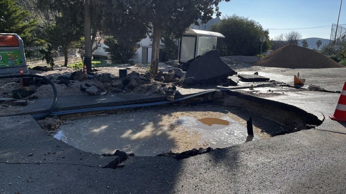 Bodrum’da yine isale hattı patladı
