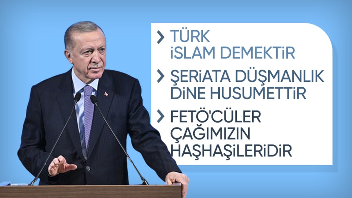 Cumhurbaşkanı Erdoğan: Şeriata düşmanlık dinin bizzatihi kendisine husumettir