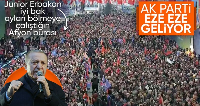 Cumhurbaşkanı Erdoğan’a Afyonkarahisar’da coşkulu karşılama