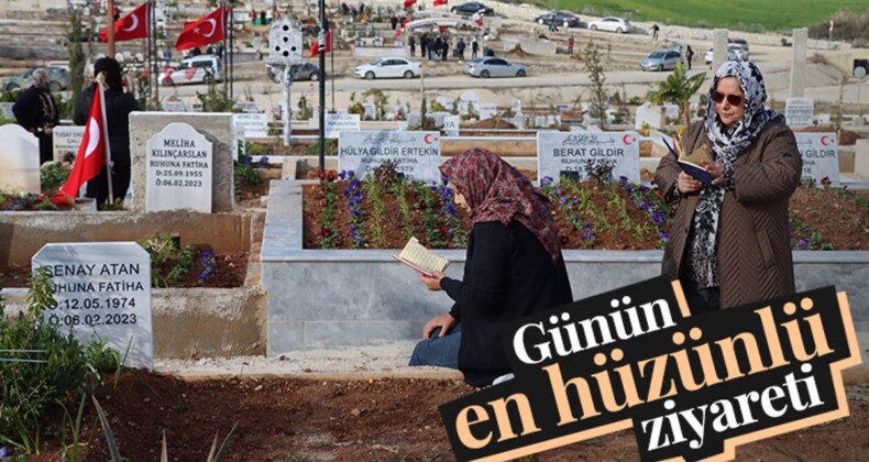 Depremde hayatını kaybedenlerin yakınları mezarlıklara koştu: Gözyaşları dinmedi…